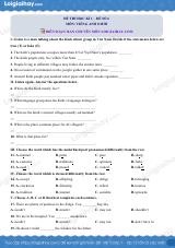 Đề số 6 - Đề kiểm tra học kì 1 - Tiếng Anh 8 mới